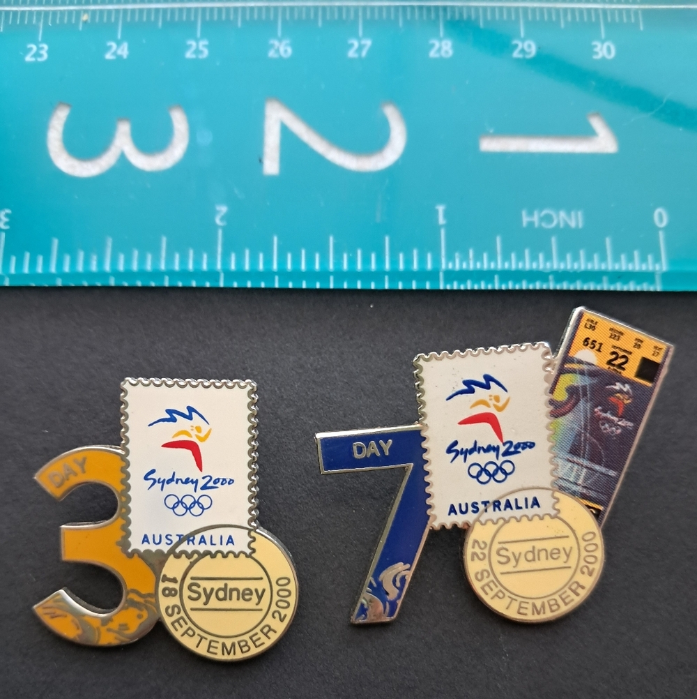 2000 Sydney Olympic pins, Day 3 and Day 7  lot of 2 pins in mint condition